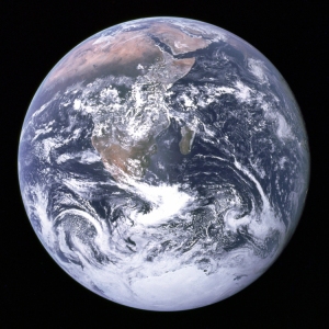 "The Blue Marble", a photo of the Earth taken on the 7th of December 1972, by the Apollo 17 crew.